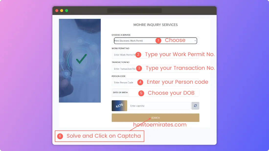 Download UAE Work Permit Online via MOHRE Website