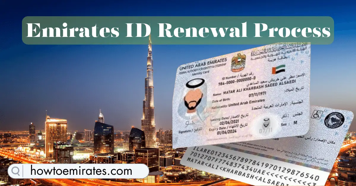 Process to emirates id renewal online