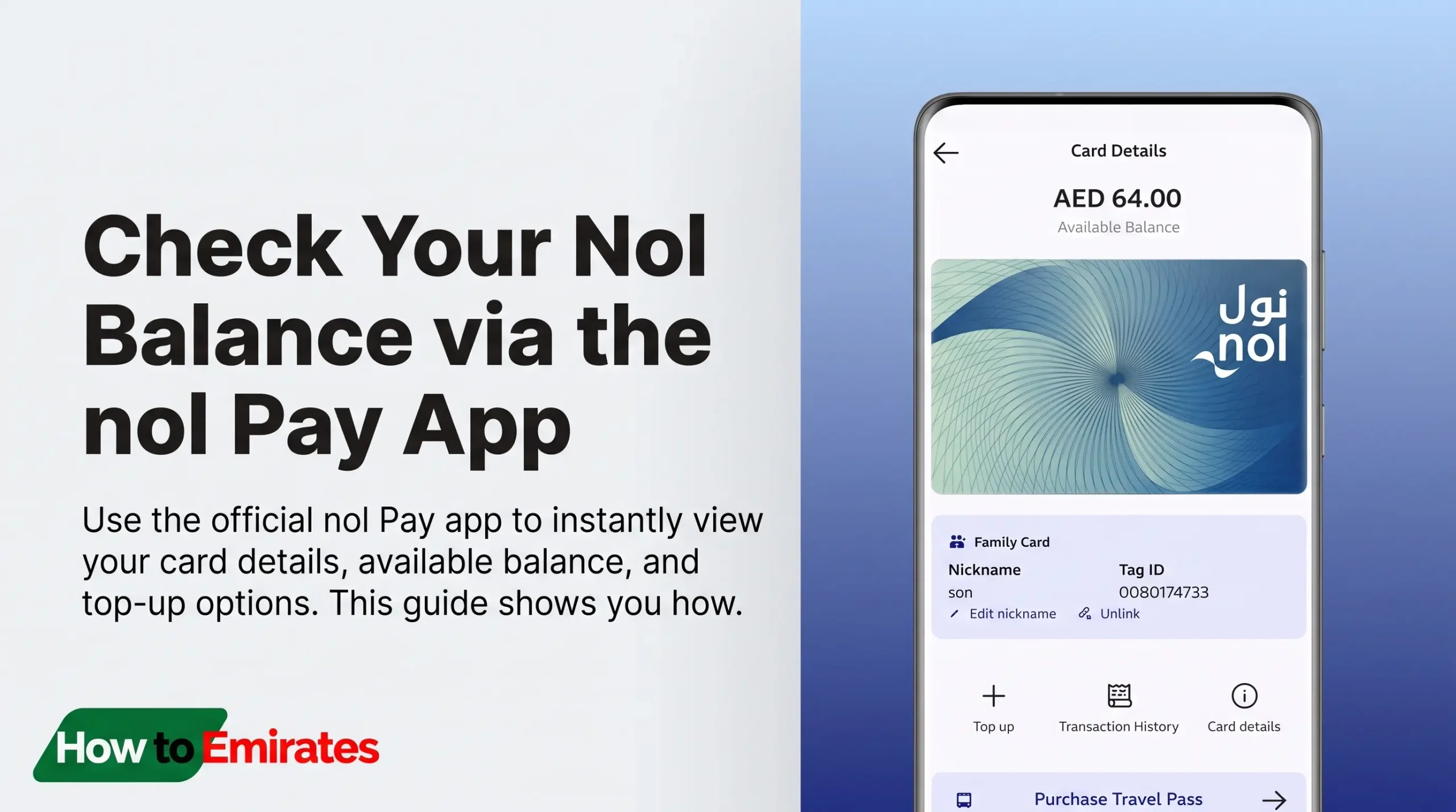 nol pay app showing balance in homepage 